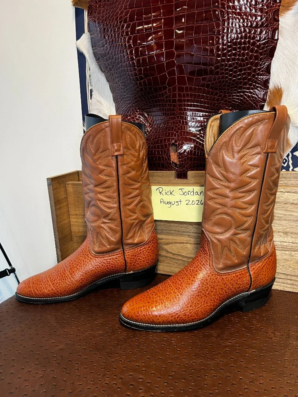 Palomino Peanut Brittle Antelope Cowboy Boots in Men's Size 11D